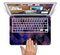 The Dark Purple Highlighted Tile Pattern Skin Set for the Apple MacBook Air 13"