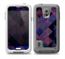 The Dark Purple Highlighted Tile Pattern Skin for the Samsung Galaxy S5 frē LifeProof Case