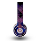 The Dark Purple Highlighted Tile Pattern Skin for the Original Beats by Dre Wireless Headphones