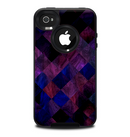 The Dark Purple Highlighted Tile Pattern Skin for the iPhone 4-4s OtterBox Commuter Case