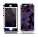 The Dark Purple Highlighted Tile Pattern Skin for the iPhone 5-5s OtterBox Preserver WaterProof Case