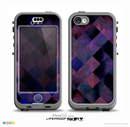 The Dark Purple Highlighted Tile Pattern Skin for the iPhone 5c nüüd LifeProof Case