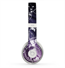 The Dark Purple with Sketched Floral Pattern Skin for the Beats by Dre Solo 2 Headphones