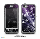 The Dark Purple Light Arrays with Glowing Vines Skin for the iPhone 5c nüüd LifeProof Case