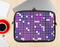 The Dark Purple Squares Pattern Ink-Fuzed NeoPrene MacBook Laptop Sleeve