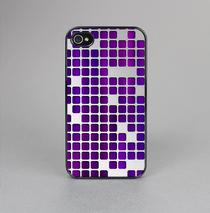 The Dark Purple Squares Pattern Skin-Sert for the Apple iPhone 4-4s Skin-Sert Case