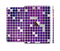 The Dark Purple Squares Pattern Full Body Skin Set for the Apple iPad Mini 3