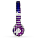 The Dark Purple Squares Pattern Skin for the Beats by Dre Solo 2 Headphones