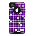 The Dark Purple Squares Pattern Skin for the iPhone 4-4s OtterBox Commuter Case
