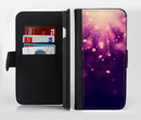 The Dark Purple with Desending Lightdrops Ink-Fuzed Leather Folding Wallet Credit-Card Case for the Apple iPhone 6/6s, 6/6s Plus, 5/5s and 5c