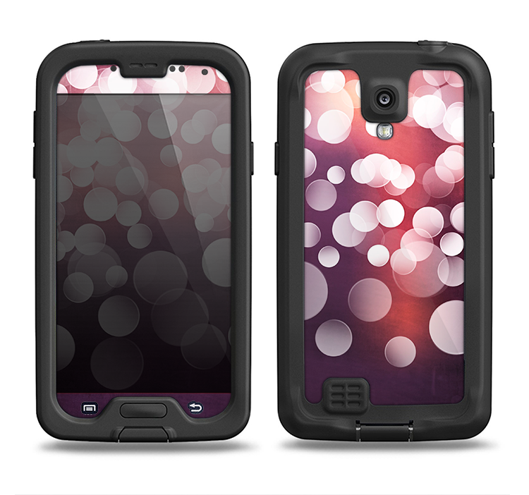 The Dark Purple with Glistening Unfocused Light Samsung Galaxy S4 LifeProof Nuud Case Skin Set