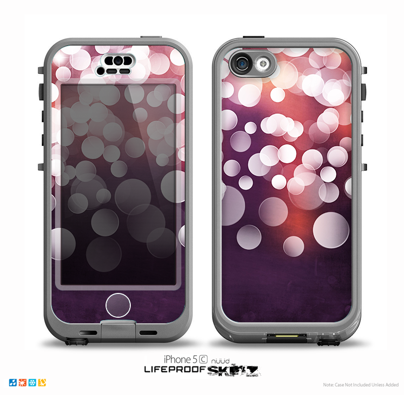 The Dark Purple with Glistening Unfocused Light Skin for the iPhone 5c nüüd LifeProof Case