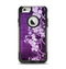 The Dark Purple with Sketched Floral Pattern Apple iPhone 6 Otterbox Commuter Case Skin Set