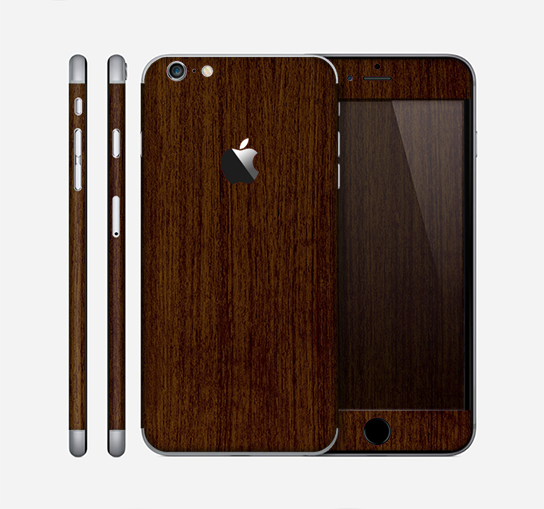 The Dark Quartered Wood Skin for the Apple iPhone 6 Plus