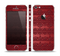 The Dark Red Highlighted Lace Pattern Skin Set for the Apple iPhone 5