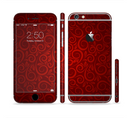 The Dark Red Spiral Pattern V23 Sectioned Skin Series for the Apple iPhone 6s Plus