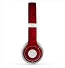 The Dark Red Spiral Pattern V23 Skin for the Beats by Dre Solo 2 Headphones