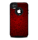 The Dark Red Spiral Pattern V23 Skin for the iPhone 4-4s OtterBox Commuter Case