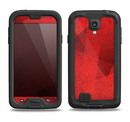 The Dark Red with Translucent Shapes Samsung Galaxy S4 LifeProof Fre Case Skin Set
