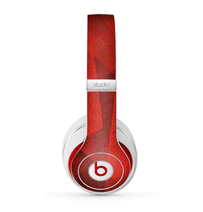 The Dark Red with Translucent Shapes Skin for the Beats by Dre Studio (2013+ Version) Headphones