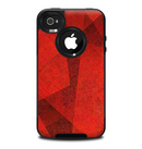 The Dark Red with Translucent Shapes Skin for the iPhone 4-4s OtterBox Commuter Case