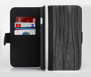 The Dark Slate Wood Ink-Fuzed Leather Folding Wallet Credit-Card Case for the Apple iPhone 6/6s, 6/6s Plus, 5/5s and 5c