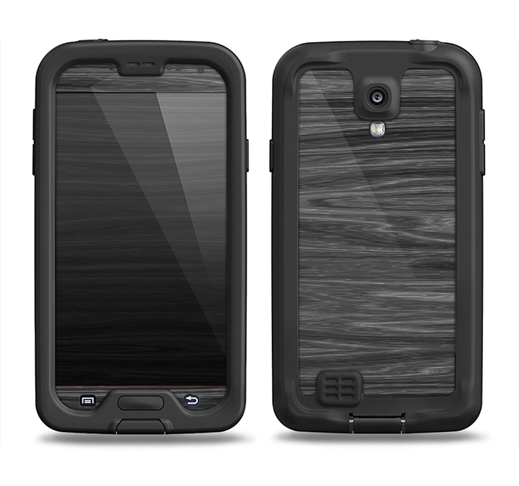 The Dark Slate Wood Samsung Galaxy S4 LifeProof Fre Case Skin Set