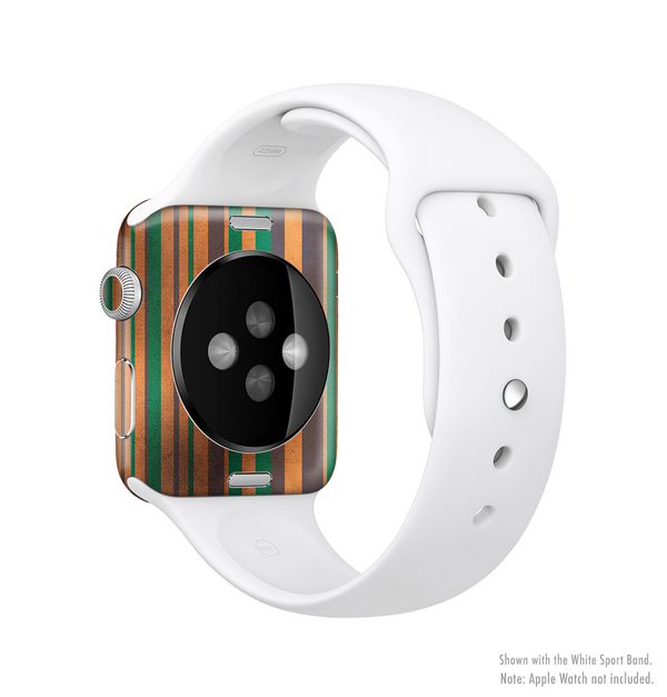 The Dark Smudged Vertical Stripes Full-Body Skin Kit for the Apple Watch