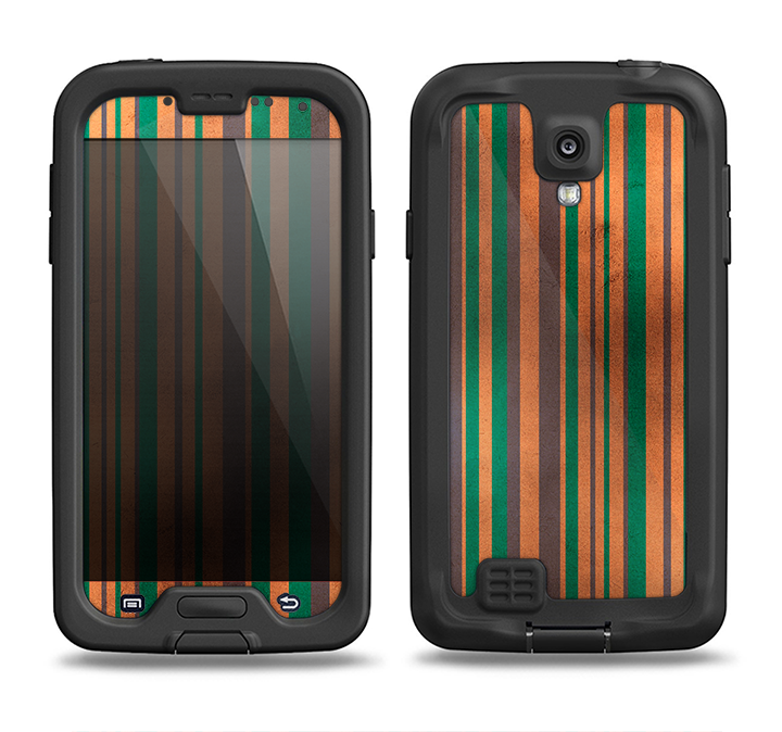The Dark Smudged Vertical Stripes Samsung Galaxy S4 LifeProof Nuud Case Skin Set