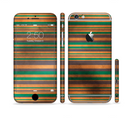 The Dark Smudged Vertical Stripes Sectioned Skin Series for the Apple iPhone 6s Plus