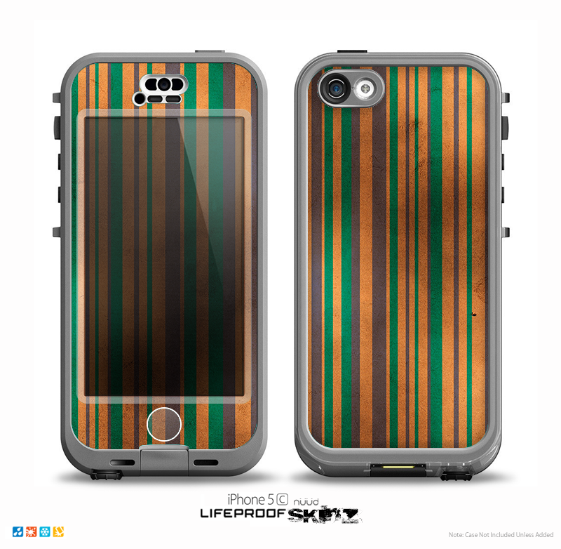 The Dark Smudged Vertical Stripes Skin for the iPhone 5c nüüd LifeProof Case