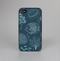 The Dark Teal Sea Creature Icons Skin-Sert for the Apple iPhone 4-4s Skin-Sert Case