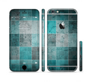 The Dark Teal Tiled Pattern V2 Sectioned Skin Series for the Apple iPhone 6s Plus