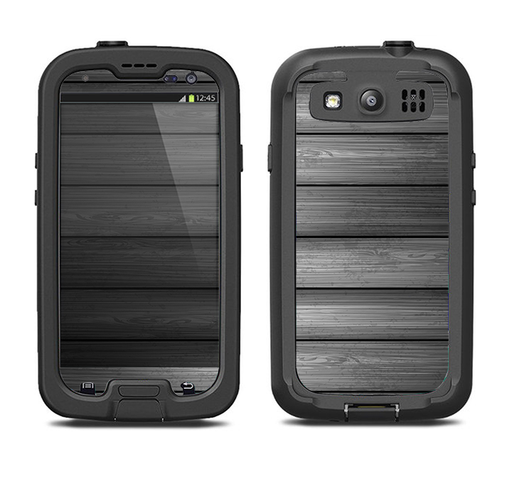 The Dark Vector Horizontal Wood Planks Samsung Galaxy S4 LifeProof Fre Case Skin Set