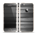 The Dark Vector Horizontal Wood Planks Skin Set for the Apple iPhone 5s