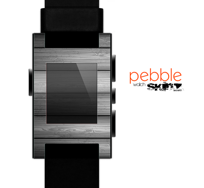 The Dark Vector Horizontal Wood Planks Skin for the Pebble SmartWatch