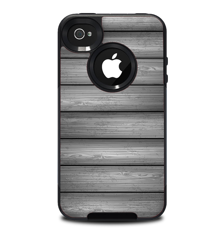The Dark Vector Horizontal Wood Planks Skin for the iPhone 4-4s OtterBox Commuter Case