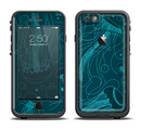 The Dark Vector Teal Jelly Fish Apple iPhone 6/6s LifeProof Fre Case Skin Set