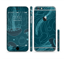The Dark Vector Teal Jelly Fish Sectioned Skin Series for the Apple iPhone 6s Plus