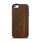The Dark Walnut Stained Wood Apple iPhone 5-5s Otterbox Symmetry Case Skin Set
