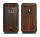 The Dark Walnut Stained Wood Apple iPhone 6/6s LifeProof Fre Case Skin Set