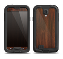 The Dark Walnut Stained Wood Samsung Galaxy S4 LifeProof Nuud Case Skin Set