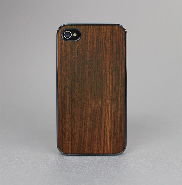 The Dark Walnut Stained Wood Skin-Sert for the Apple iPhone 4-4s Skin-Sert Case