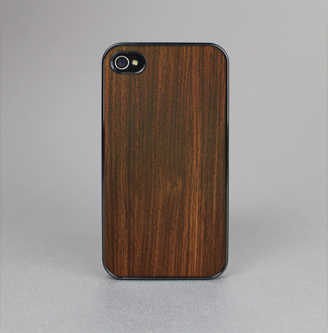 The Dark Walnut Stained Wood Skin-Sert for the Apple iPhone 4-4s Skin-Sert Case