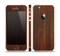 The Dark Walnut Stained Wood Skin Set for the Apple iPhone 5s