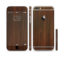 The Dark Walnut Stained Wood Sectioned Skin Series for the Apple iPhone 6s Plus