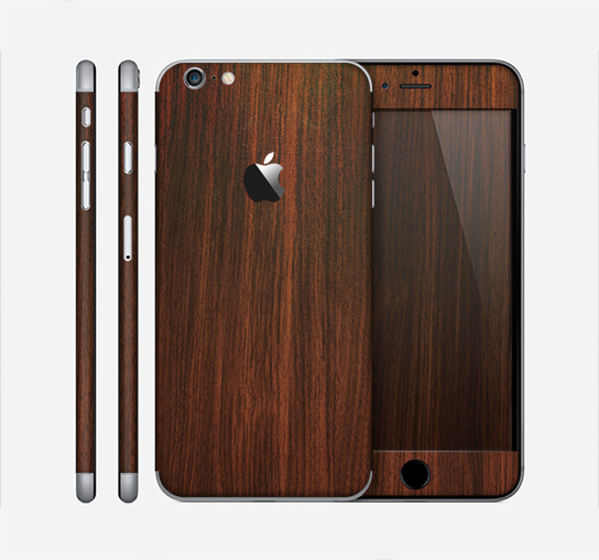 The Dark Walnut Stained Wood Skin for the Apple iPhone 6 Plus