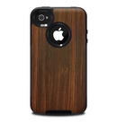 The Dark Walnut Wood Skin for the iPhone 4-4s OtterBox Commuter Case