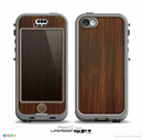 The Dark Walnut Stained Wood Skin for the iPhone 5c nüüd LifeProof Case