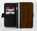 The Dark Walnut Wood Ink-Fuzed Leather Folding Wallet Credit-Card Case for the Apple iPhone 6/6s, 6/6s Plus, 5/5s and 5c